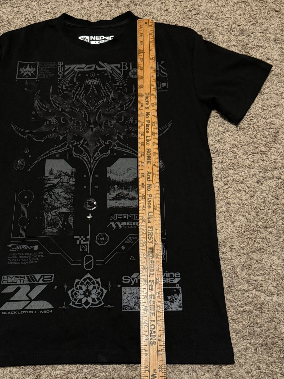 Neo4ic Black Lotus Magic the Gathering Graphic T-Shirt Size Large view 5