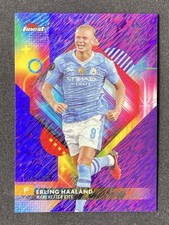 Erling Haaland 2023-24 Topps Finest UCC Purple Shimmer Refractor /199 #121
