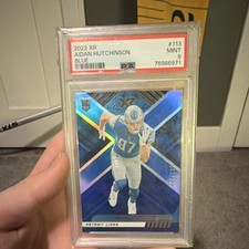 2022 Panini XR Aidan Hutchinson #113 Blue /199 PSA 9 Detroit Lions Rookie