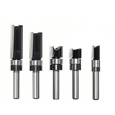 Pattern Flush Trim Router Bit 1/4 Shank Carbide Tipped Router Template Bit 1/...