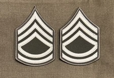 US Army SFC/E7 Rank (2) AGSU Male Sergeant First Class Green Service Uniform