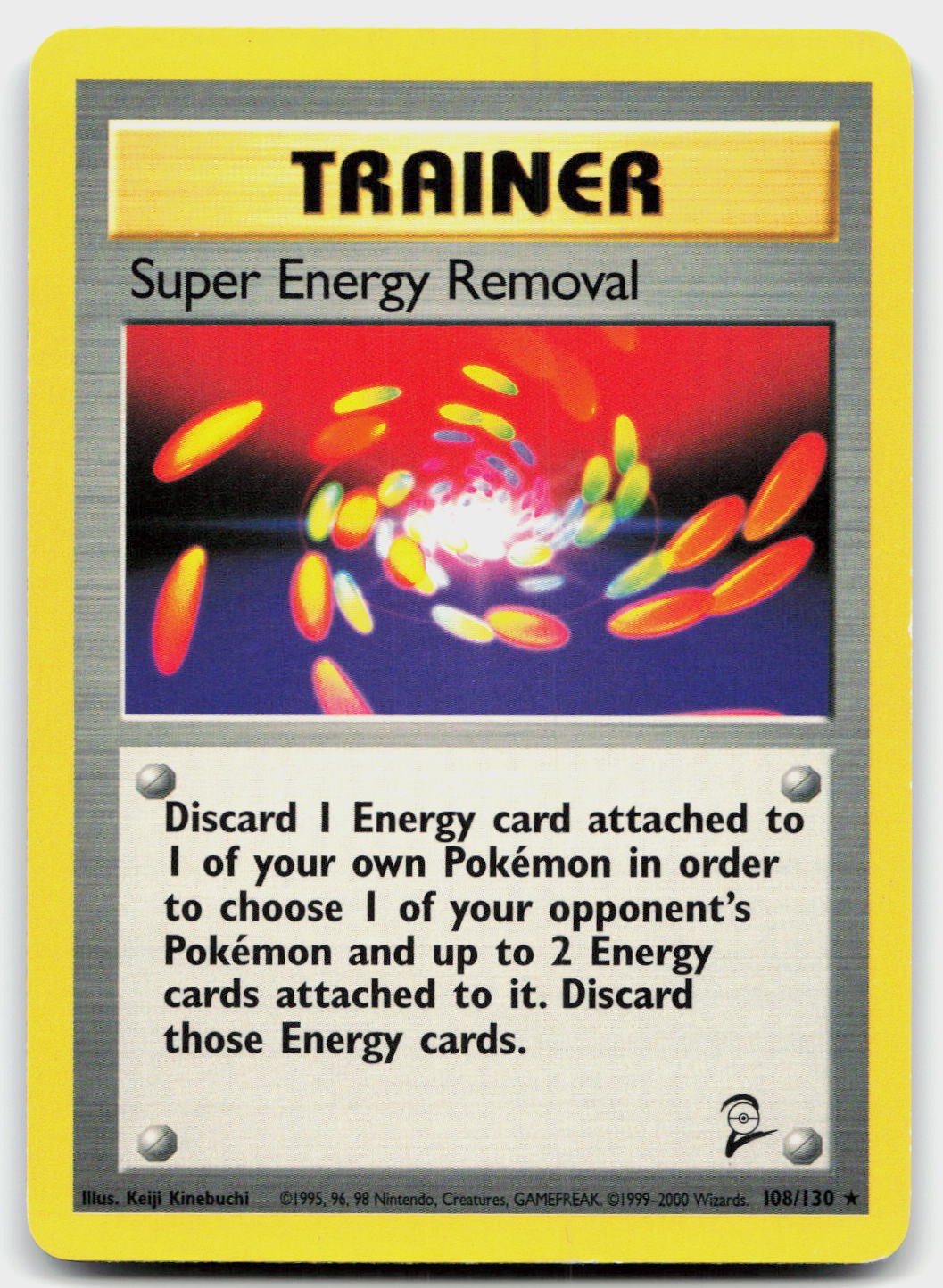 Super Energy Removal 108/130 Rare Base Set 2 Pokemon Moderately Played