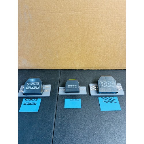 EK Success Border Punch Lot of 3 Floral Scroll Decorative Edge Scrapbooking Tool