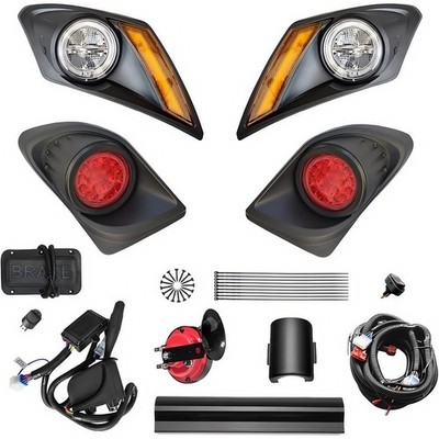 Complete for Yamaha Drive2 2017-Up LED Deluxe Street Legal Golf Cart Light Kit