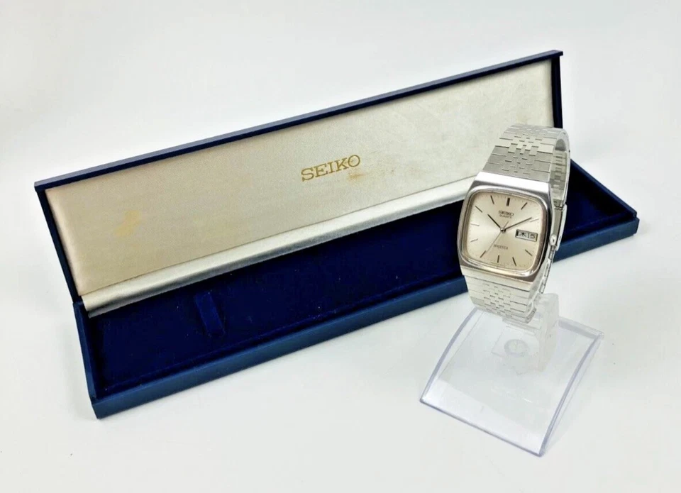 RELOJ SEIKO MAJESTA 9533-5010 CUARZO ANTIMAGNÉTICO PLATA DÍA FECHA KANJI CON ESTUCHE Foto 2 de 4