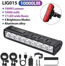 NEWBOLER Bicycle Light Front 10000Lumen Bike Light 10000mAh Waterproof Flashligh