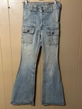 VTG 70 s Levi s 676 Orange Tag Bell Bottoms Flare Bush Denim Jeans 29x32 Rare