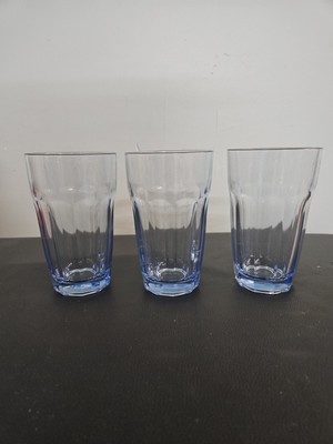 PASABAHCE  Athena Ice Blue 8oz. Old fashioned Lowball Glasses-Set of 3
