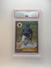 2022 Topps Update MJ Melendez 1987 Chrome Silver Packs Rookie Auto /5 PSA 8