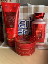 Bath  Body Works Winter Candy Apple Bath Accessories Set Cream Lotion Butter