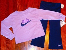 NIKE SPORT AUTHENTIC TODDLERS GIRLS BRAND NEW ORIGINAL 2Pc SET Size 4, NWT