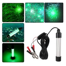 12V Night Underwater LED Fishing Light Green Submersible Fish Attractor New