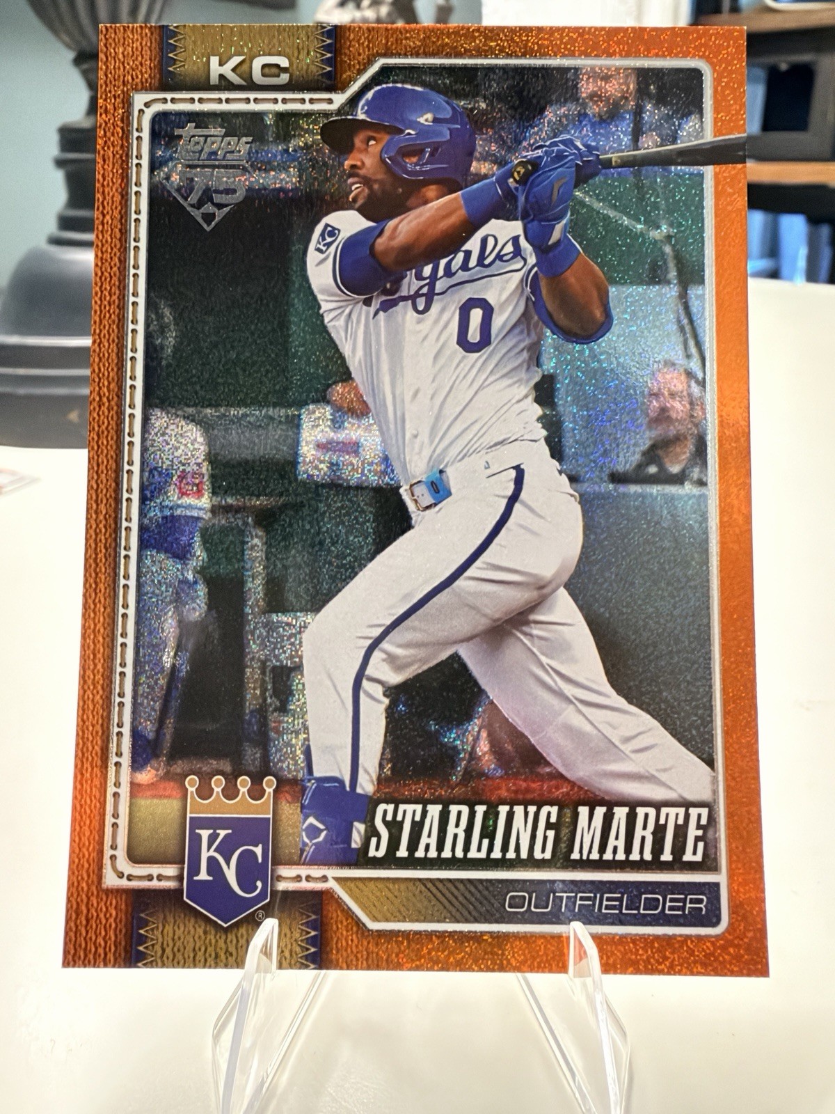 Topps Update Series 2026 #US217 Starling Marte /25 Orange Sandglitter KC Royals