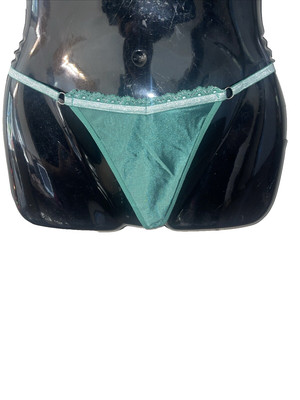 NWTS Spree Satin String Thong  Sissy Panty Green Underwear Women's Size Medium