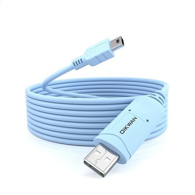 6ft USB-A to Mini-B RS-232 Console Cable with FTDI Chipset for Routers, Switches