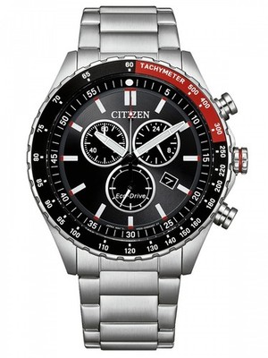 Citizen AT2566-88E Eco-Drive Solaruhr Herrenuhr Edelstahlfarben Chronograph 43 m