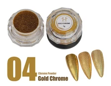 Hang Nail Product New Chrome Effects Powder Gold Jar #04