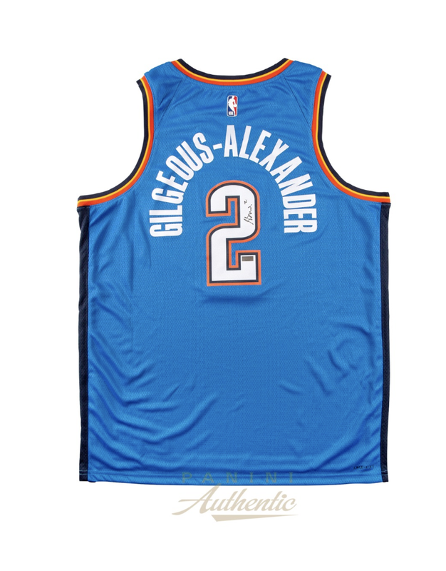 Shai Gilgeous-Alexander Autographed OKC Thunder Blue Nike Swingman