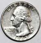 1963-P Washington Silver Quarter - AU - #0124EA