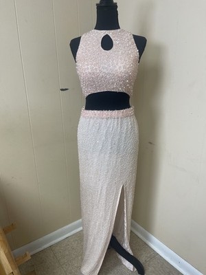 Vintage Sean Collection Beaded Pink Prom Formal Evening Gown Dress XS (0/2)  | eBay