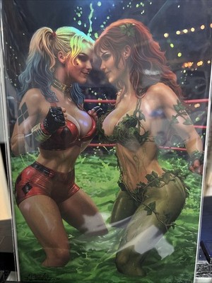 Skyline Jello Rumble Harley & Poison Ivy Homage 5/5!!! Foil 4 Book Set Rocha