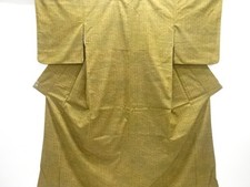 7698056: JAPANESE KIMONO / FUSHI TSUMUGI / WOVEN KIKKO PATTERN