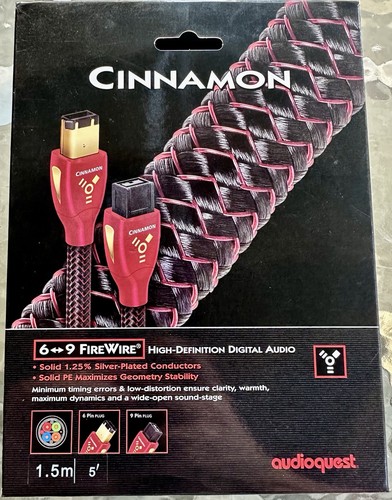 Audioquest Cinnamon FireWire® (IEEE-1394) 1.5m Digital Audio cable 6 to 9 pin
