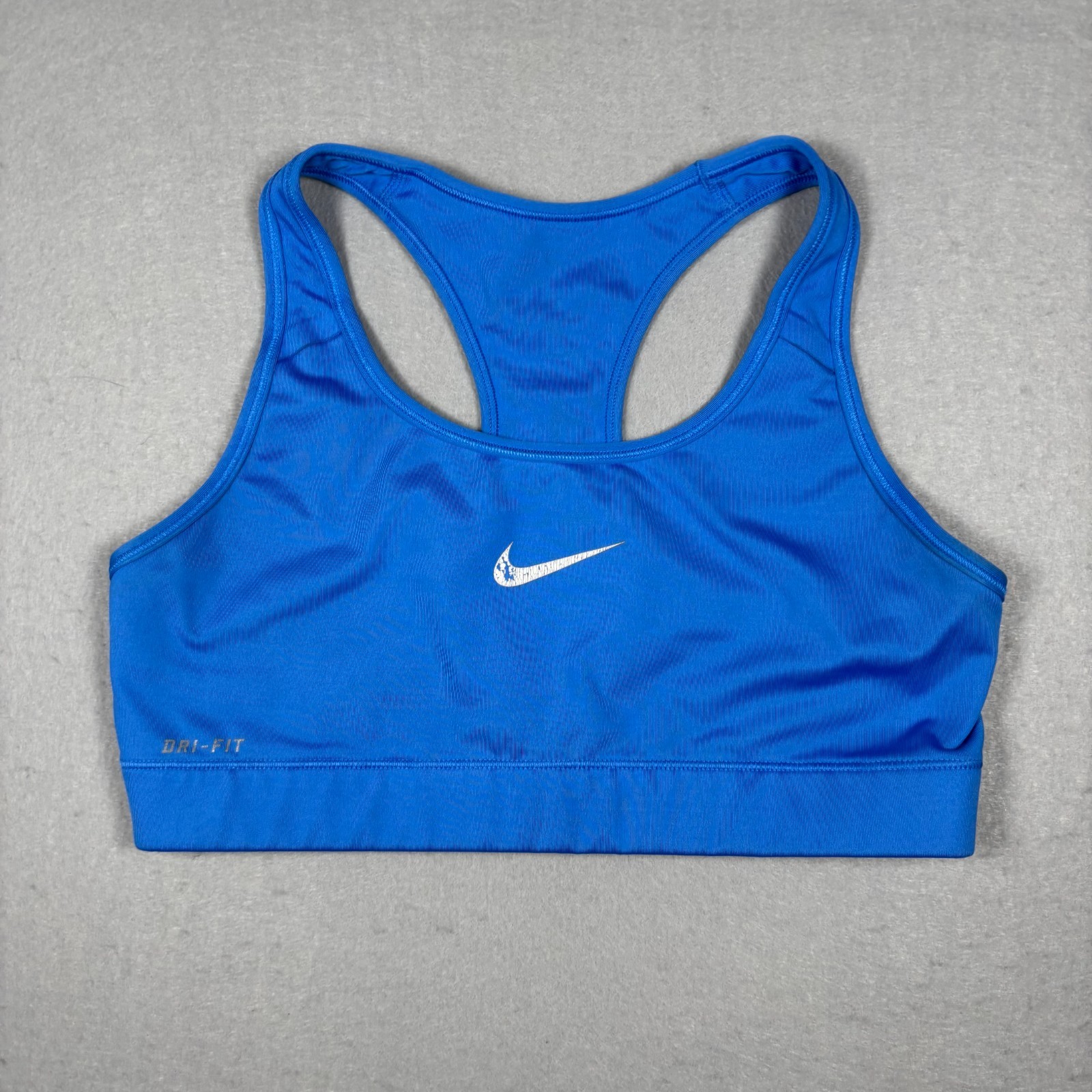 Nike Pro Women's Sports Bra Size Medium Blue Racerback Athletic Medium Support