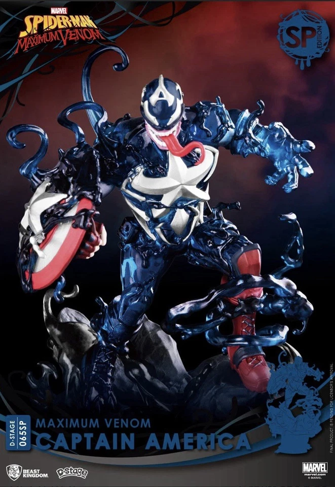 Beast Kingdom D-Stage Maximum Venom Captain America DS-0655P 2021 Exclusive NEW - Image 3 of 4