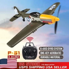 USA RC Plane P51 Mustang 2.4G Radio 4CH 6 Axis RTF Remote Control Fighter Model