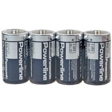 4X LR14 POWERLINE LR14 Batterie: alkalisch C 1,5V nicht aufladbar PANASONIC
