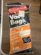 Rubbermaid for Eureka Canister Style H Vacuum Bag&singer 6 Bags - NEW IN PACKAGE