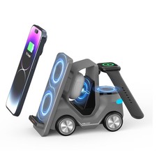 5 in 1 Wireless Charging Station for iPhone 14/13/12 Pro AirPods Watch Grey