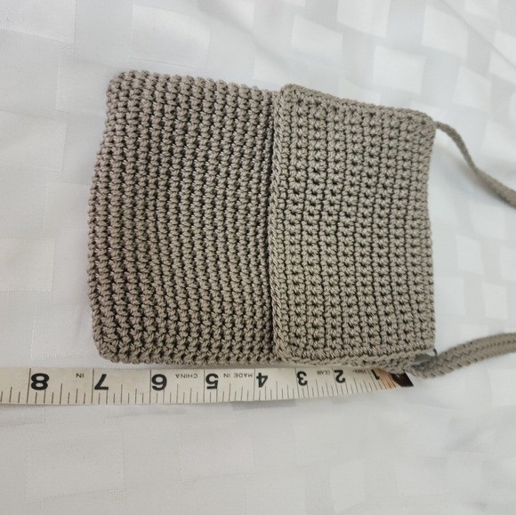 Crochet Brown Lined Zipper Rectangular Shape Wome… - image 5