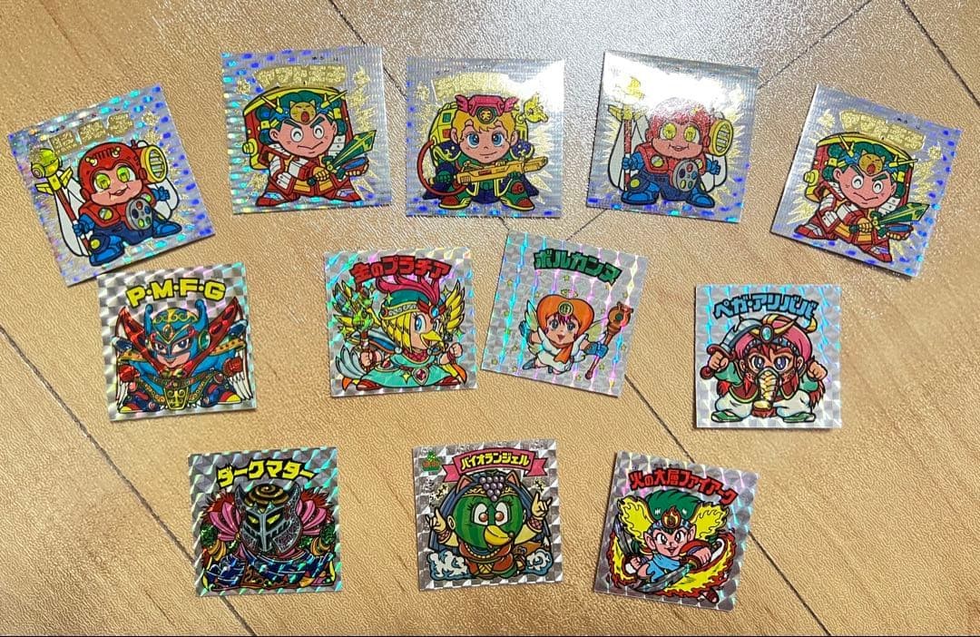 Bikkuriman Seal Collaboration 12pc Hologram Character Set Showa Used
