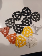 12 x 7" Single Record Centres Adaptors mixed bag 45 RPM