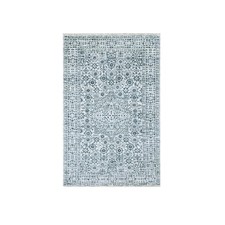 3'x5'3" White Mamluk Dynasty Design Undyed Wool Hand Knotted Oriental Rug R79810