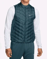 Mens 2XL Nike Therma-FIT ADV Repel Down Running Vest Teal Blue/Grayish WORN ONCE