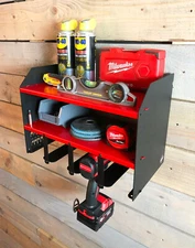 Milwaukee Impact Driver Battery Tool Rack Drill Storage Workshop Organiser Red