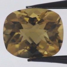 SUNSET QUARTZ 10 x 8 MM CUSHION CUT CHECKERBOARD TOP SENSATIONAL COLOR F-968
