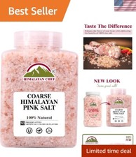 Himalayan Coarse Salt, Plastic Jar - 5 lbs for Gourmet Cooking & Skin Wellness