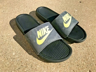 nike yellow slides