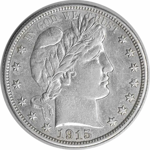 1915 Barber Silver Half Dollar AU Uncertified #110