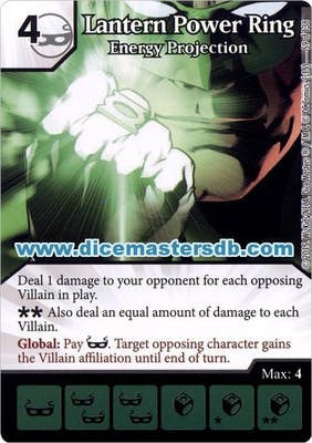 Laterne Power Ring Energy Projection #59 - Justice League - DC Dice Masters