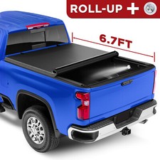 6.7ft Soft Roll-up For 2014-2019 Silverado Sierra 1500 Tonneau Cover Truck Bed