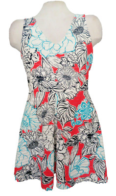 aqua and orange dress Sleeveless Deco Dress