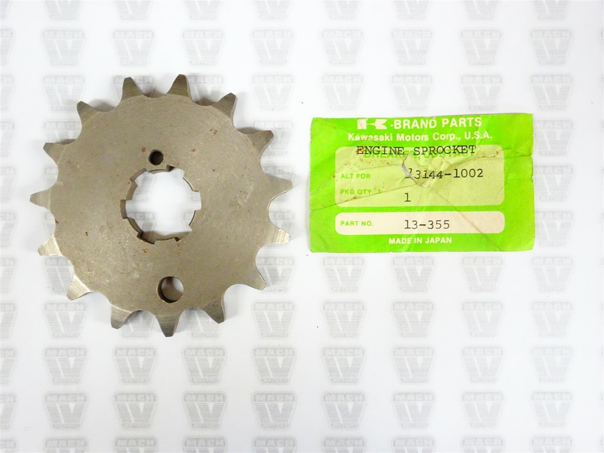 Kawasaki NOS NEW 13-355 13144-1002 Engine Sprocket 15T KZ KZ400 | eBay