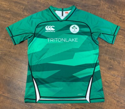 Canterbury Ireland IRFU Rugby Men’s Sevens 7s Green Jersey Size Large