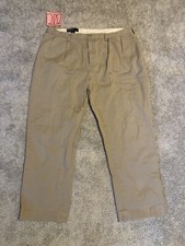 Vintage Polo By Ralph Lauren Pants Men's 40X30 Beige Ethan Pant Pleated Preppy