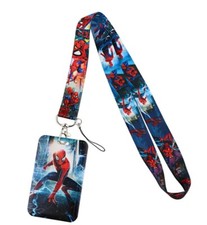 Spiderman Superhero Character Lanyard w/ ID Holder Keychain